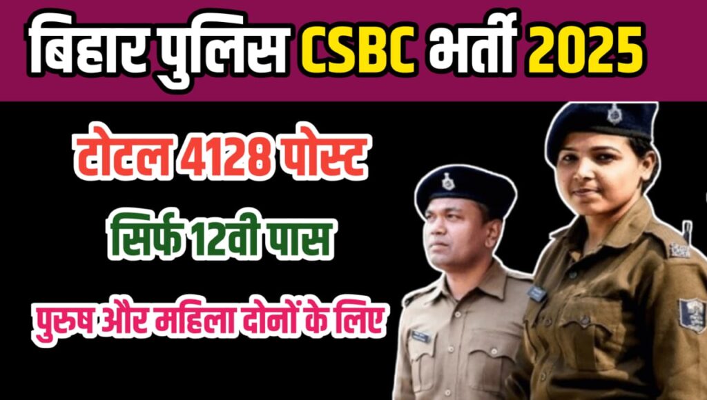 Bihar Police CSBC Constable Recruitment 2025-Apply Online Started