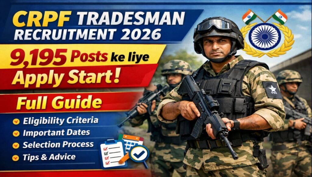 CRPF Tradesman Recruitment 2026