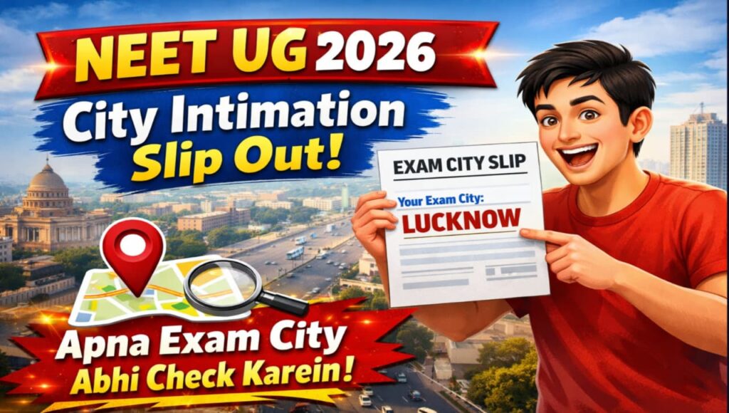 NEET UG 2026 City Intimation Slip Released – Download Link, Exam City Check & Important Updates