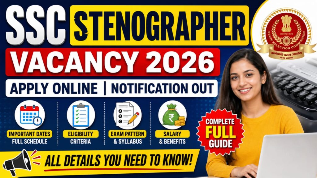 SSC Stenographer Vacancy 2026