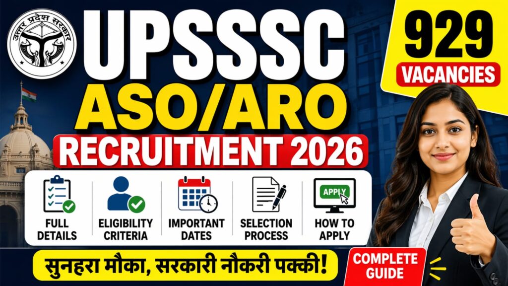  UPSSSC ASO/ARO Recruitment 2026