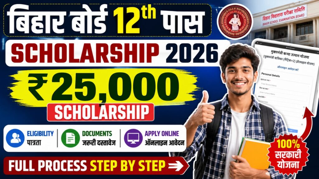 Bihar Board 12th Pass Scholarship 2026